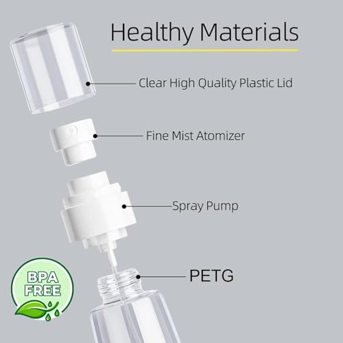 ABAJI Small Spray Bottle 30ml Fine Mist 3 Pack
