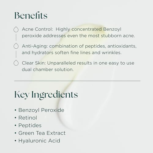 Benzoyl Peroxide 10% Acne Treatment Cream with Retinol - 1 oz
