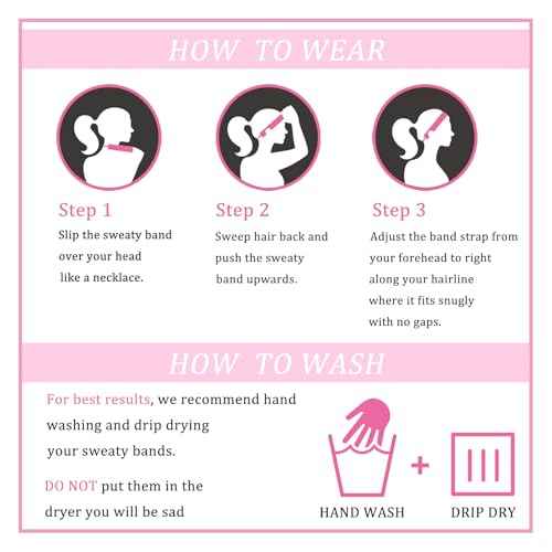 SATINIOR 4 Pieces Non-slip Soccer Headband for Girl Adjustable Football Hairband Sport (Pink)