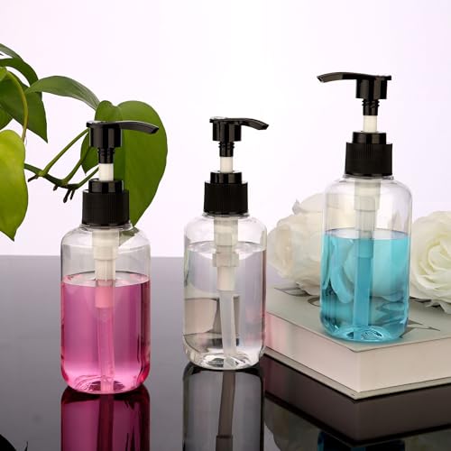 3 Pack 5oz (150ml) Clear Lotion Dispenser Bottles with Locking Pump – Jansburg