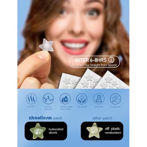 Clear Star Pimple Patches for Face, 153 Count Hydrocolloid Star Acne Patches Invisible, Cute Zit Covers for Face, Spot Stickers with Tea Tree, Salicylic Acid and Cica Oil
