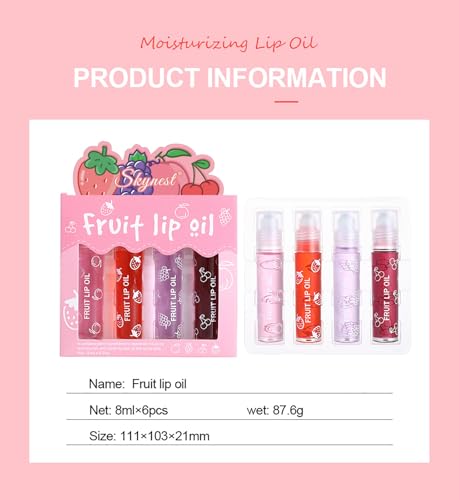 Kids Lip Gloss Set - 4 Fruity Flavors, Non-Toxic & Safe