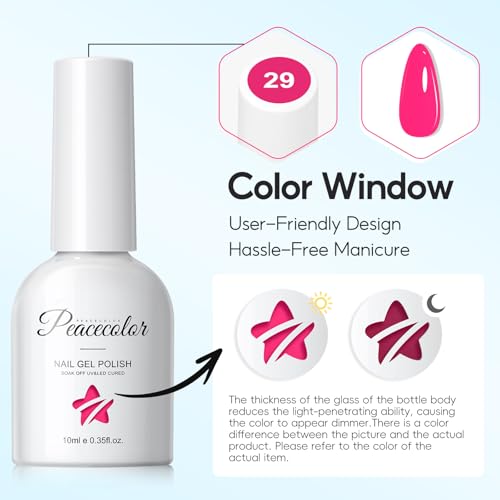 Neon Gel Nail Polish Set - 6 Vibrant Colors, Soak Off UV LED