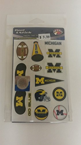 Michigan Wolverines Peel and Stick Temporary Tattoos