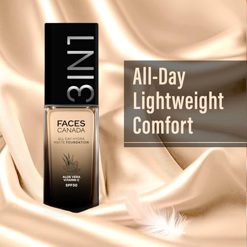 FACESCANADA All Day Hydra Matte Foundation SPF 30 - Ivory