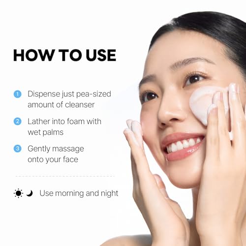 ROUND LAB 1025 Dokdo Cleanser 1.35 Fl Oz(Mini Travel Size), Low pH Facial Cleanser for Sensitive Skin, Rich Soft Bubbles for Deep Cleansing, Hydrating Face Wash with Deep Sea Water, Korean Skin Care