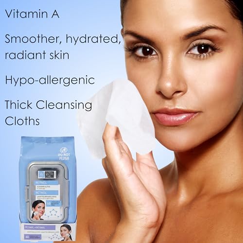 Retinol Makeup Remover Wipes for Sensitive Skin - 60 Count