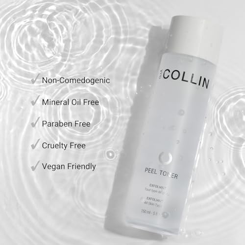 G.M. COLLIN Peel Toner Exfoliant | Daily Leave-On Liquid with AHA BHA PHA | Salicylic Acid Toner for Pores & Smooth Skin | Aloe Vera Soothes & Hydrates