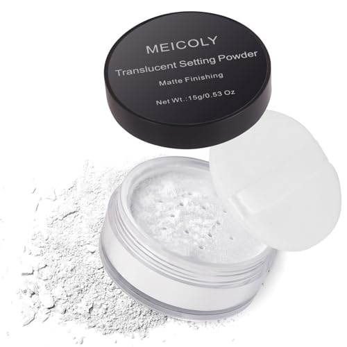 MEICOLY Translucent Loose Setting Powder - Talc-Free Matte Oil Control Face Powder for Makeup & SFX Halloween