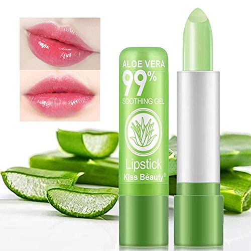 5 Pack Color-Changing Aloe Vera Lipstick - Long Lasting