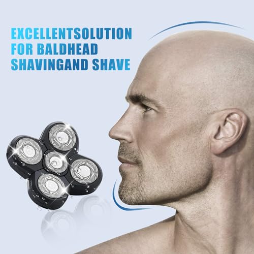 4 Pack Shaver Replacement Blades Compatible with Freedom Head Shaver,Head and Face Electric Razor Shaver Head
