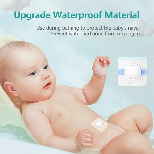 Baby Belly Navel Patches, Belly Button Shaper with Cotton Pads, Waterproof Umbilical Patch, Infant Essentials Must Haves (14PCS 10 * 10CM)