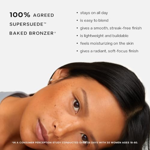 Saie SuperSuede Baked Bronzer Powder - Talc-Free Vegan