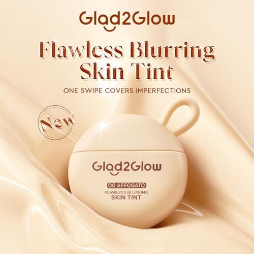 Flawless Blurring Skin Tint by Glad2Glow - 12HR Oil Control, Buildable Medium Coverage