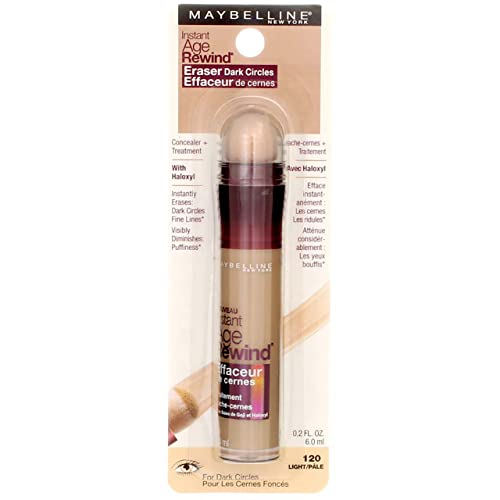 Maybelline Instant Age Rewind Eraser Dark Circles Treatment Concealer, Light 0.2 oz (Pack of 6)