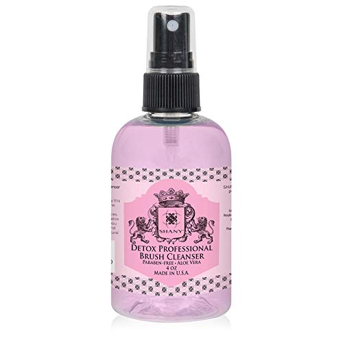 SHANY DETOX Professional Makeup Brush and Sponge Shampoo, Brush Cleanser, Removes dirt, Makeup from brushes and Sponges - Paraben Free, Vegan, Cruelty Free - Instant Dry - 4oz