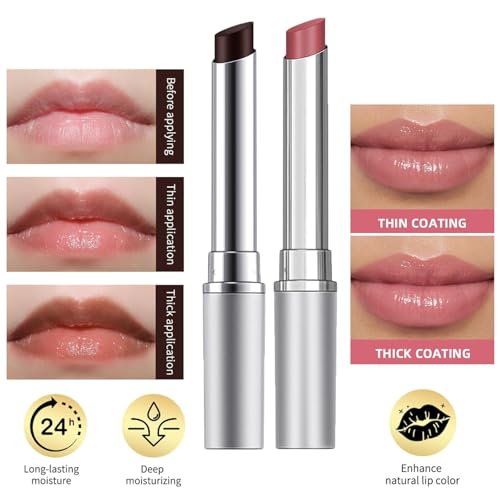 2-Pack Tinted Lip Balm with Honey - Hydrating Sheer Color