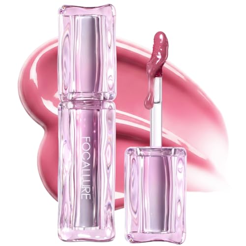 FOCALLURE Lip Gloss – Plumping, Moisturizing, Transfer-Proof Juicy Taupe