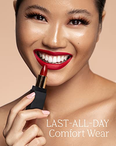 PDL Cosmetics by Patricia De León | High Powered Lipstick (Believe) | Intensely Colored Brick Red Matte Finish Lipstick | Long Lasting Hydrating Formula, Creamy Texture & Weightless Coverage | Vegan | Cruelty-Free | .14 oz