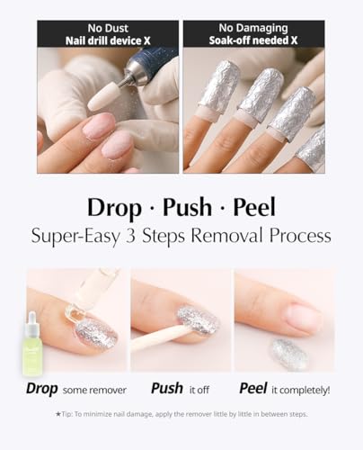 JelloJello Peel-Off Gel Base Coat & One-Kill Remover Set (10ml / 30ml)