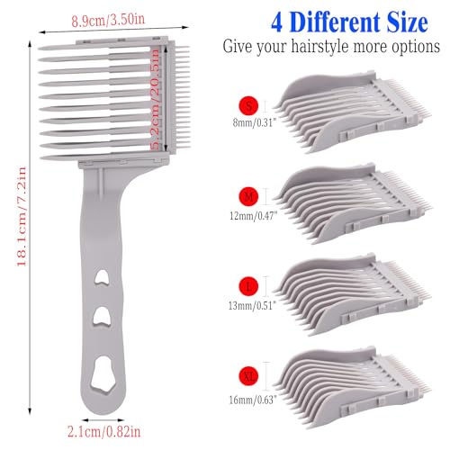 4-in-1 Fade Comb Set for Hair Clippers, Barber Cutting Guide