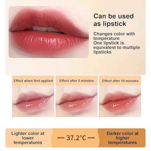 Color Changing Lipstick for Women, PH Lipstick Color Changing, Clear Lip stick That Changes Color (1PCS)
