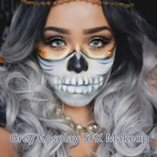 Go Ho 6 Color Grey Face & Body Paint Palette - Washable SFX Halloween Makeup
