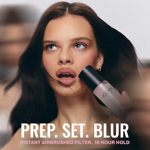 ICONIC LONDON Prep Set Blur Setting Spray | Makeup Fixing Spray, Blurs Imperfections and Gives Skin a Radiant Glow, Vegan Makeup, 30 mL / 1 Fl Oz.