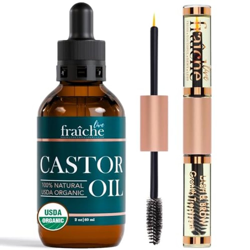 Organic Castor Oil Lash Serum for Eyelash & Eyebrow Growth
