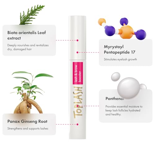 TOPLASH Eyelash Growth Serum - Longer, Thicker Lashes & Brows