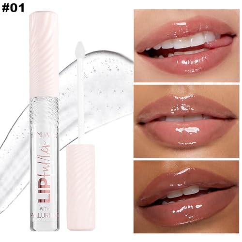 Brown Tinted Lip Gloss with Hyaluronic Acid - High Shine Moisturizing