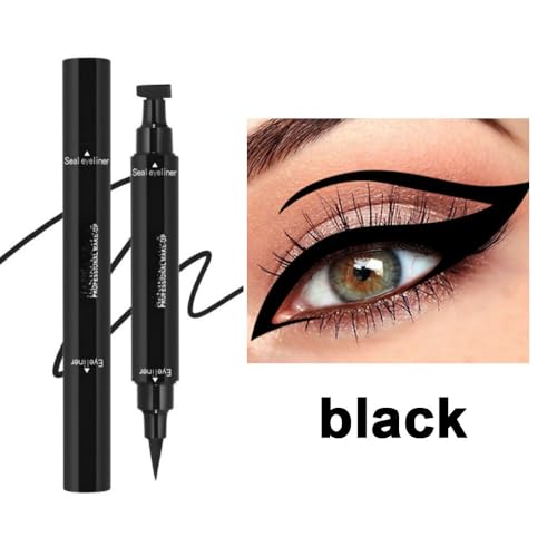 Eyeliner Stamp Double-sided Liquid Winged Eyeliner Pencil Smudgeproof Long Lasting 2 Pcs Black