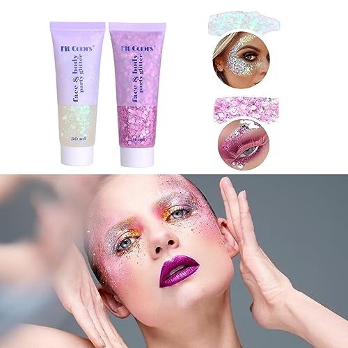 Body Glitter Gel - Face Makeup for Festivals & Raves (100ml)