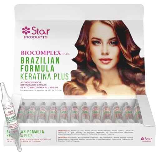 Brazilian Formula Keratin Plus 12 Pack ? 0.61 oz Each, Professional Hair Smoothing & Strengthening Treatment for Frizz-Free, Healthy Hair