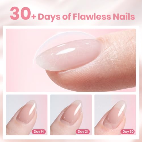 Beetles Builder Gel for Nails - Neutral Nude Vanilla Haze, TPO-Free, 15ml with Nail Art Brush