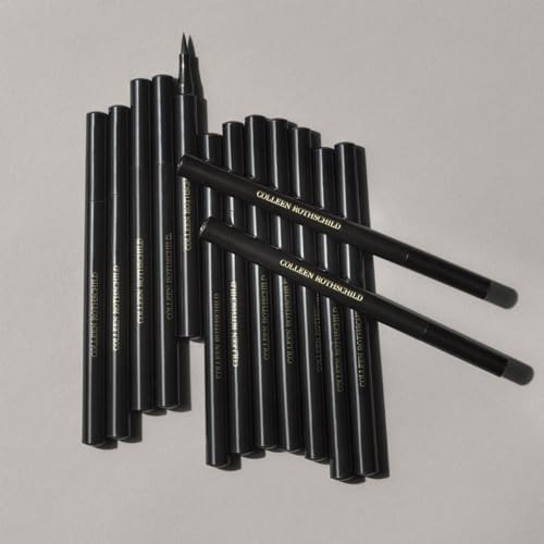 COLLEEN ROTHSCHILD Precision Liquid Liner | Shade: Jet Black | Intensely Pigmented, Matte Formula | Quick-Dry, Long Lasting & Smudge-Proof | Ultra Precise Felt Tip (0.041 fl oz)