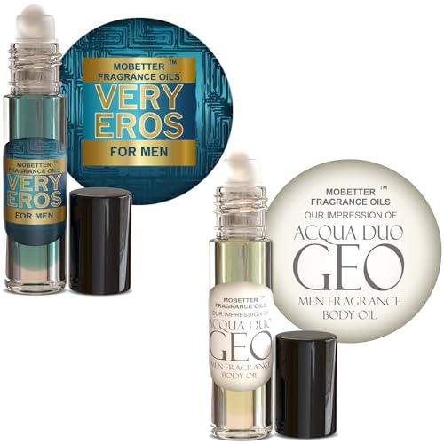 MOBETTER FRAGRANCE OILS Very Eros & Acqua Duo Geo Men Perfume Fragrance Body Oil
