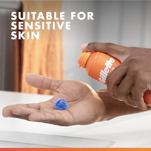 Gillette Fusion5 Ultra Sensitive Shave Gel 7oz Pack of 6 for Gentle, Close Shaves