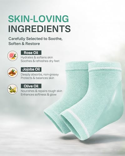 Moisturizing Cotton Socks for Cracked Heels - 2 Pairs