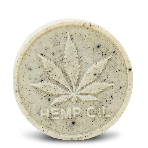 Zatural 100% Natural Hemp Bar Soap | Gentle Cleansing & Moisturizing Body Soap with Pure Botanical Ingredients | Rich Lather Formula (1 Bar)