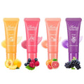 Lip Glowy Balm,4 Pack Fruit Glowy Lip Balm,Vitamin E Lip Glowy Balm Set Reduce Lip Lines, Enhance Lip Color,Moisturizing & Plump Quickly Replenishing Moisture and Relieving Dry Lips