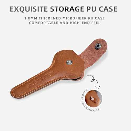 Butterfly Beard Tweezers, Hair Plucking, Fine Hair Removal Tweezers, Eyebrows Tool, Stainless Steel, 20mm Wide Tips, Anti-Slip Slot, Brown PU Case 1Pack