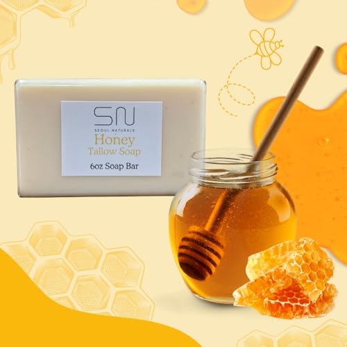 Seoul Naturals Tallow Soap, Vanilla, Lavender, Honey, k beauty, 5 oz each, Set of 3