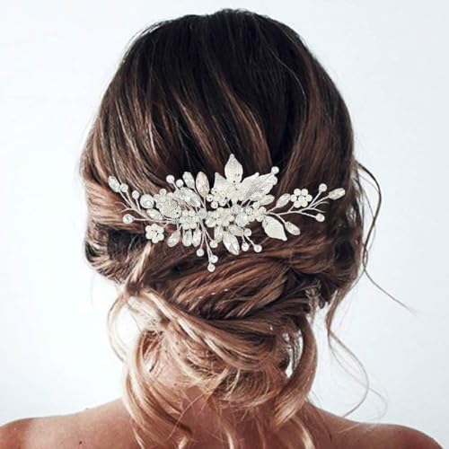 Bridal Hair Comb with Pearls & Crystals - Wedding Hair Piece