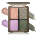 Matte & Shimmer Eyeshadow Palette - Waterproof Long-Lasting Neutral Browns, Champagne & Taupe Kit with Blending Brush, Travel Compact, High Pigment Creamy Shades (Floral Quest)