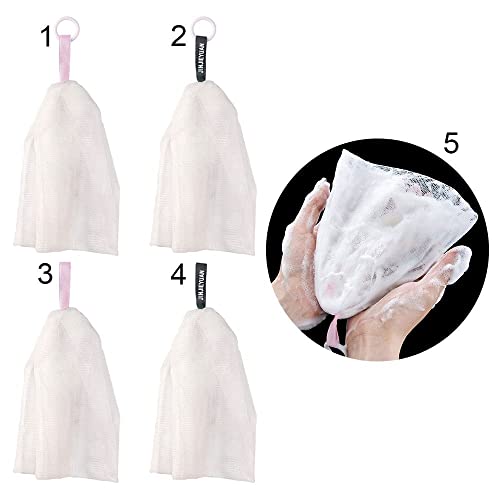 10Pcs Soap Foaming Net Mesh Bag for Bath & Face Wash