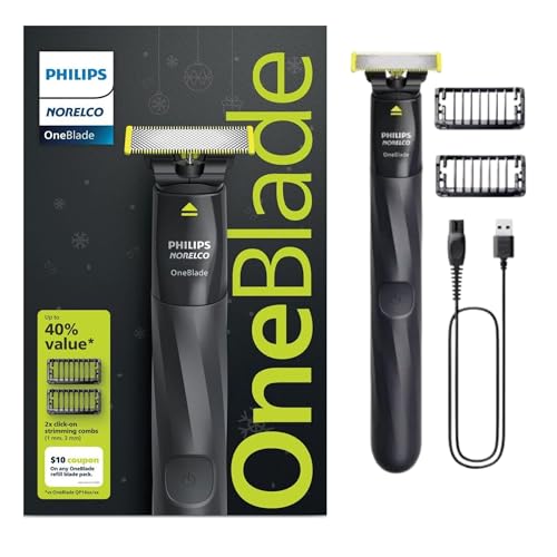 Philips OneBlade Trimmer & Shaver - Waterproof Electric Razor