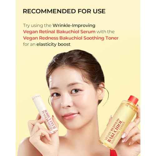 BE THE SKIN Vegan Retinal Bakuchiol Serum - Anti Aging Face Serum for Lines, Wrinkles, Pores - Gentle Skincare for Day & Night - Hypoallergenic, Korean Skincare, 0.68 oz.