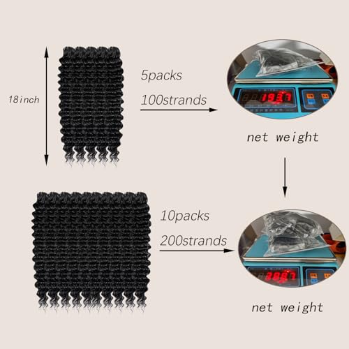 IAMFUPO Miracle Knots Crochet Hair 18" for Black Women - 100 Strands