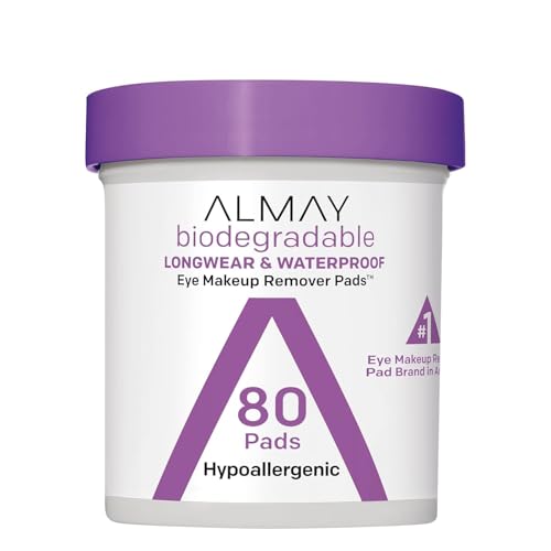Almay Waterproof Eye Makeup Remover Pads, 80 Count